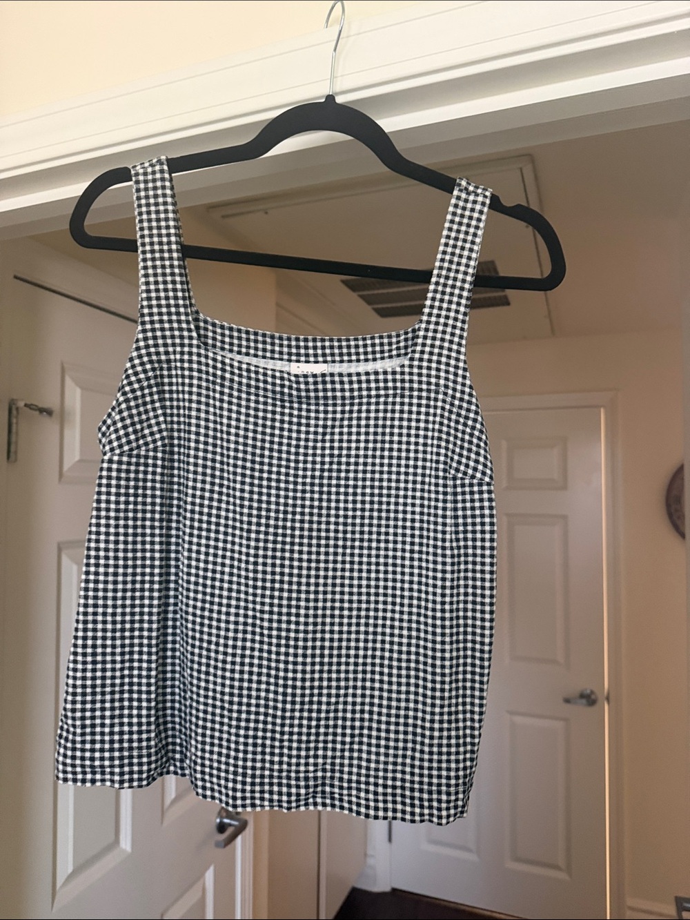 Target Black and White Gingham Square-Neck Camisole